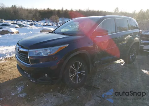 2016 Toyota Highlander Xle V6 из США, поврежденный, VIN 5TDJKRFH4GS316069